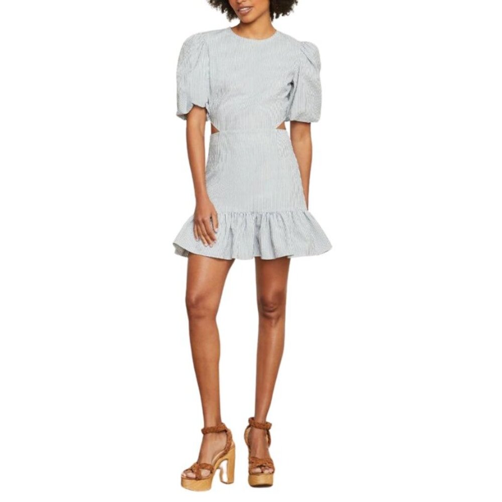 NEW Veronica Beard Iker Mini Dress Womens 12 Puff Sleeve Designer Chic Feminine
